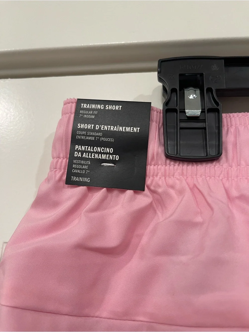 adidas Pink Athletic Shorts with Black Stripe Detail